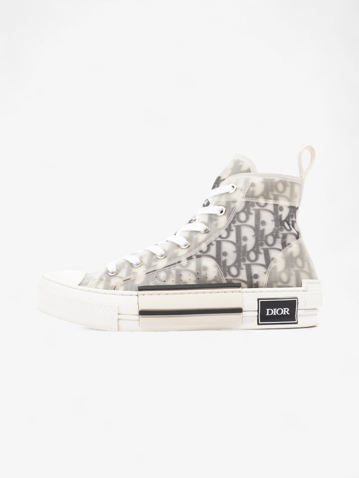 Christian Dior B23 High Tops White / Grey Oblique  Mesh EU 38 UK 5
