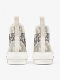 Christian Dior B23 High Tops White / Grey Oblique  Mesh EU 38 UK 5