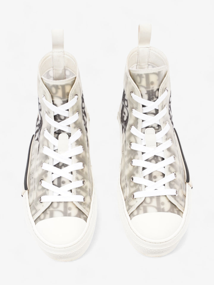 Christian Dior B23 High Tops White / Grey Oblique  Mesh EU 38 UK 5