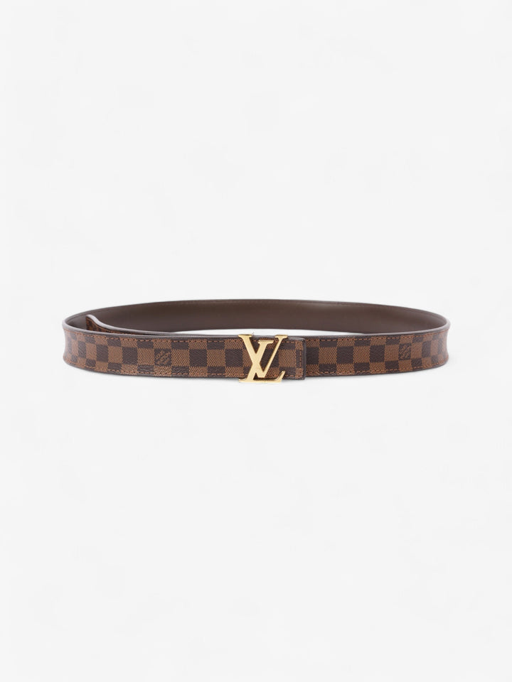 Louis Vuitton LV Iconic Belt Damier Ebene / Gold Leather 85cm / 34"