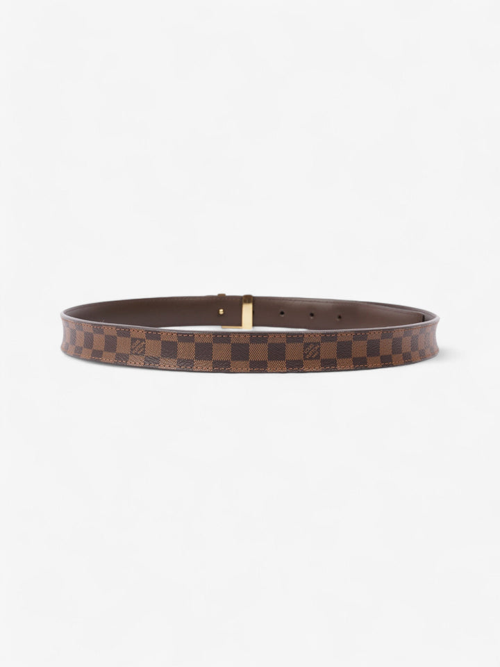 Louis Vuitton LV Iconic Belt Damier Ebene / Gold Leather 85cm / 34"