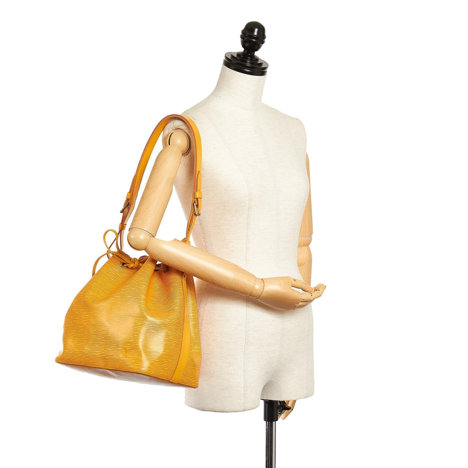 Louis Vuitton Epi Petit Noe Yellow Handbag