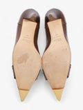 Christian Dior D Buckle Heel 80mm Brown Leather EU 38 UK 5