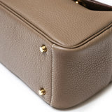 Hermes Mini Lindy I Etoupe Clemence Gold Hardware