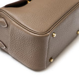 Hermes Mini Lindy I Etoupe Clemence Gold Hardware