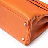 Hermes Kelly 35 Orange Togo Palladium Hardware