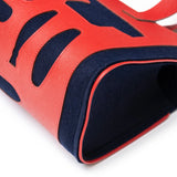 Hermes Petit H Decoupe Basse PM Skeleton Tote Rouge/Navy Epsom/Felt