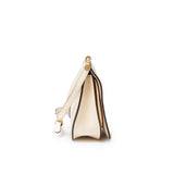 Hermes Sac Saut 25 Bag Clemence/Chevre Mysore Nata/Caramel/Etoupe Gold Hardware