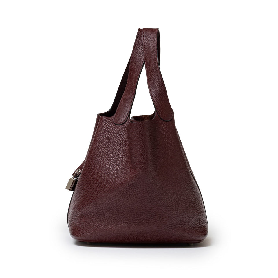 Hermes Picotin 22 Bordeaux Clemence Palladium Hardware