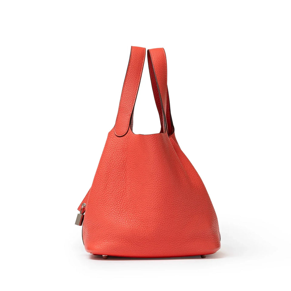 Hermes Picotin 22 Rose Jaipur Clemence Palladium Hardware