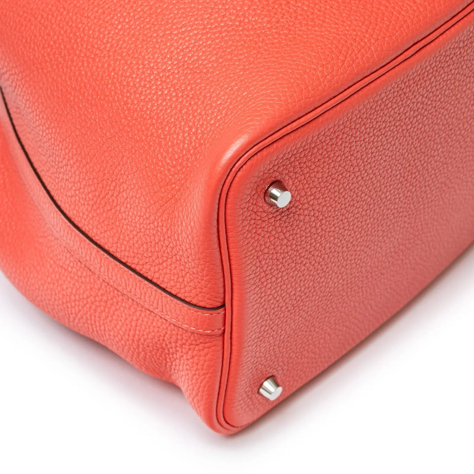 Hermes Picotin 22 Rose Jaipur Clemence Palladium Hardware