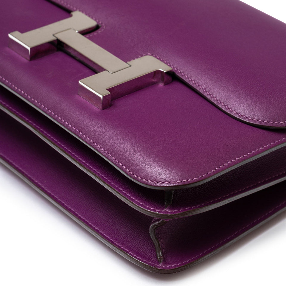 Hermes Constance 24 Anemone Swift Palladium Hardware