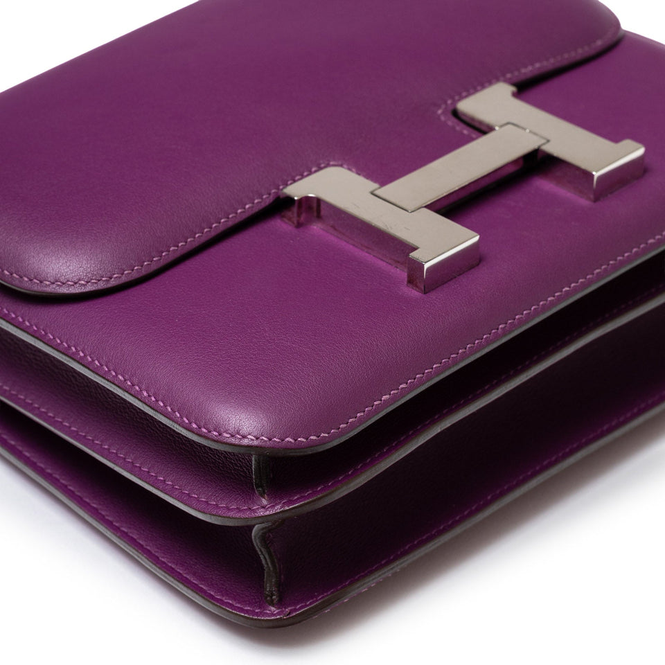 Hermes Constance 24 Anemone Swift Palladium Hardware