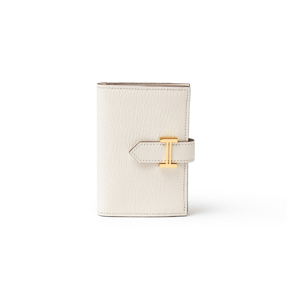 Hermes Mini Bearn Wallet Nata Chevre Mysore Gold Hardware