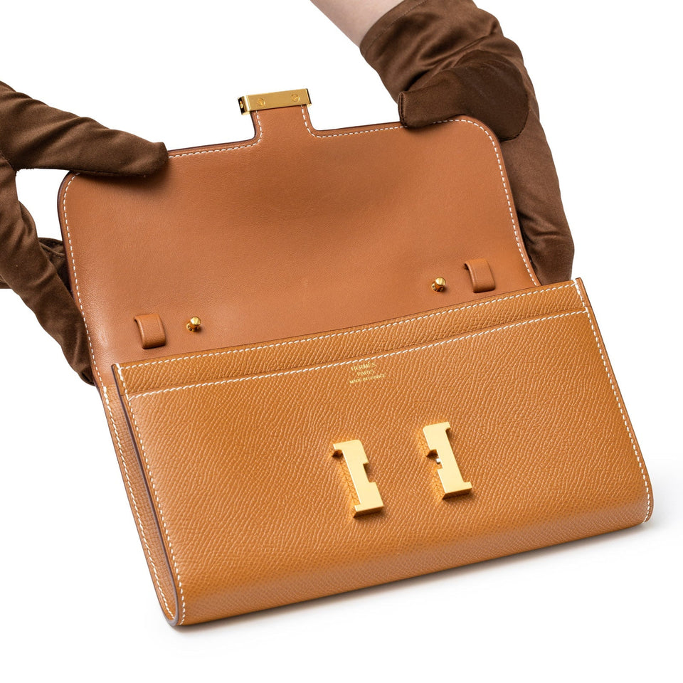 Hermes Constance To Go Gold Epsom Gold Hardware