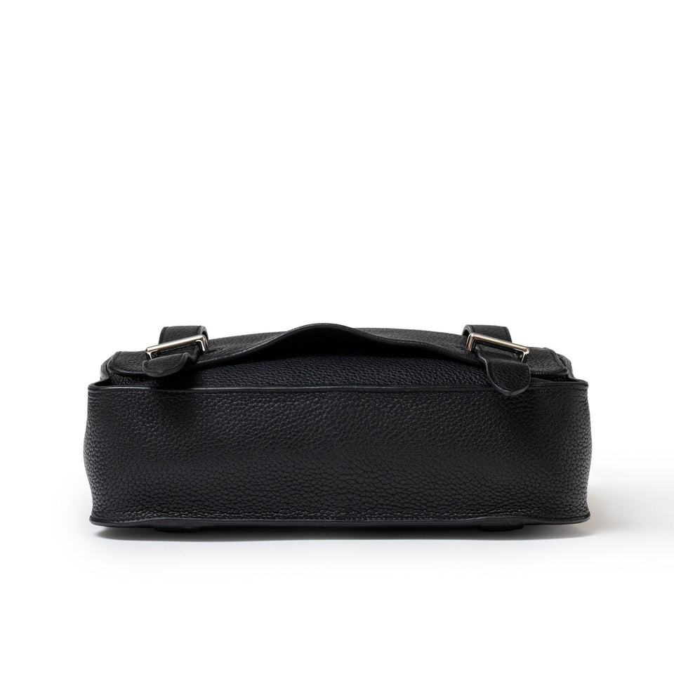 Hermes Steve Caporal Messenger 28 Black Clemence Palladium Hardware