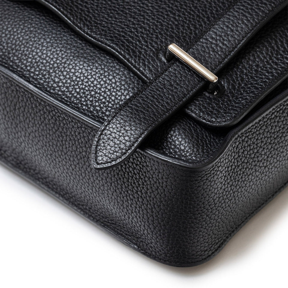 Hermes Steve Caporal Messenger 28 Black Clemence Palladium Hardware