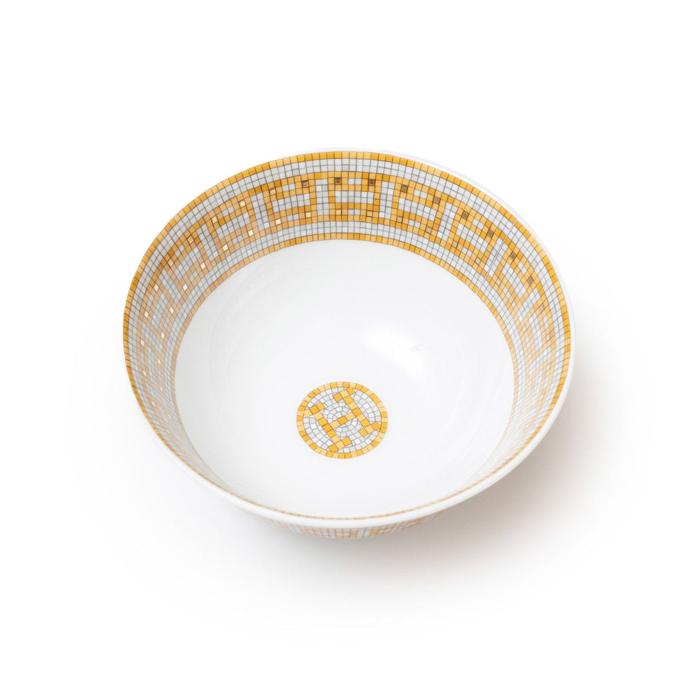 Hermes Mosaique au 24 Gold Rice Bowl Set of Two