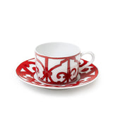 Hermes Balcon du Guadalquivir Tea Cup and Saucer Set of Two