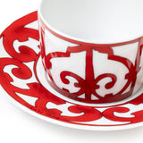 Hermes Balcon du Guadalquivir Tea Cup and Saucer Set of Two