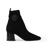 Hermes Volver 60 Ankle Boots Black Knit/Calf 36.5