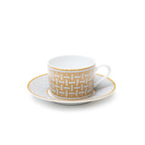 Hermes Mosaique au 24 Gold Tea Cup Set of Two