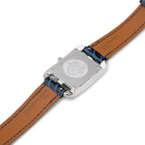 Hermes Cape Cod Diamond Watch Small Model 31mm Steel/Shiny Alligator Blue Saphir