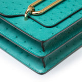 Hermes Mini Roulis Ostrich Vert Verone Permabrass Hardware