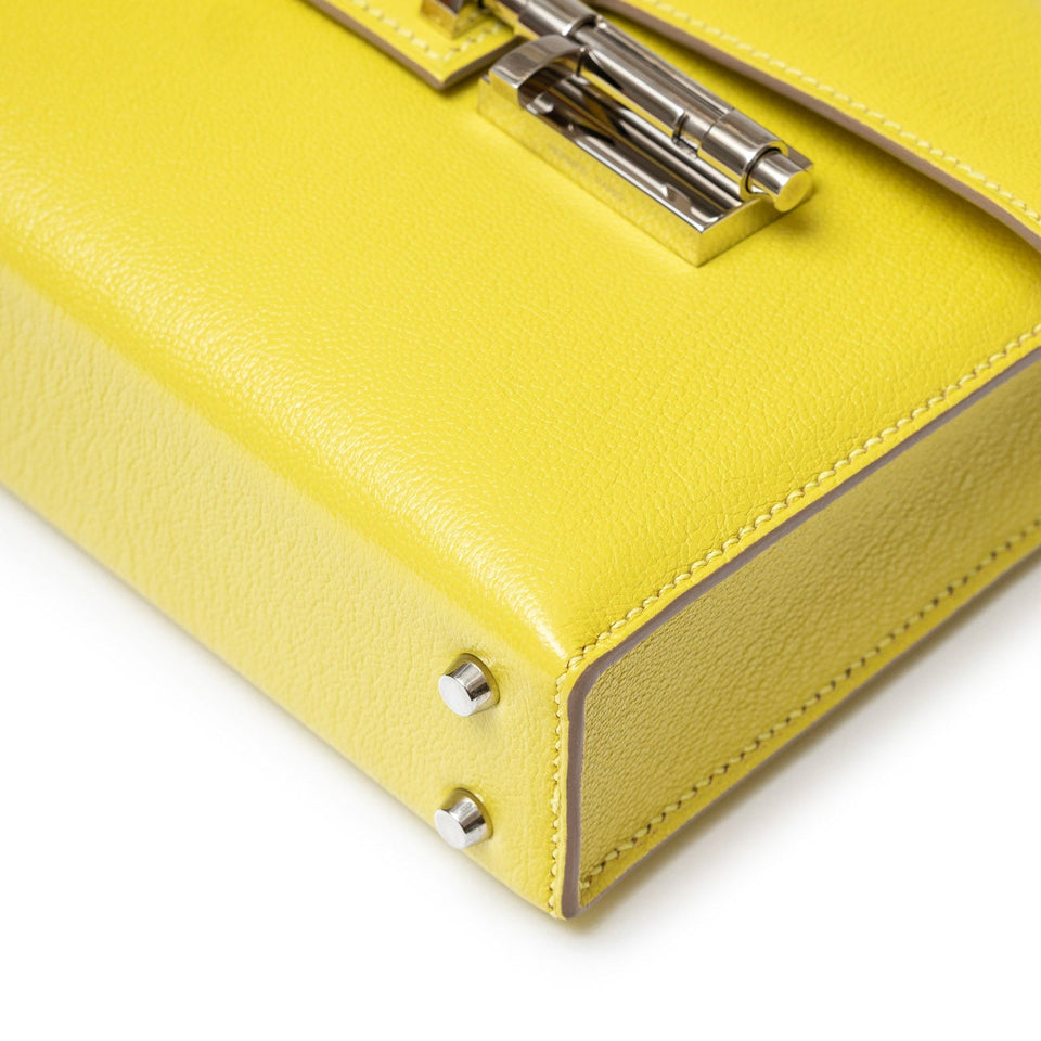 Hermes Mini Verrou Chaine Bag Lime Chevre Mysore Palladium Hardware