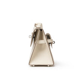 Hermes Kelly Desordre 20 Sellier Craie Epsom Palladium Hardware
