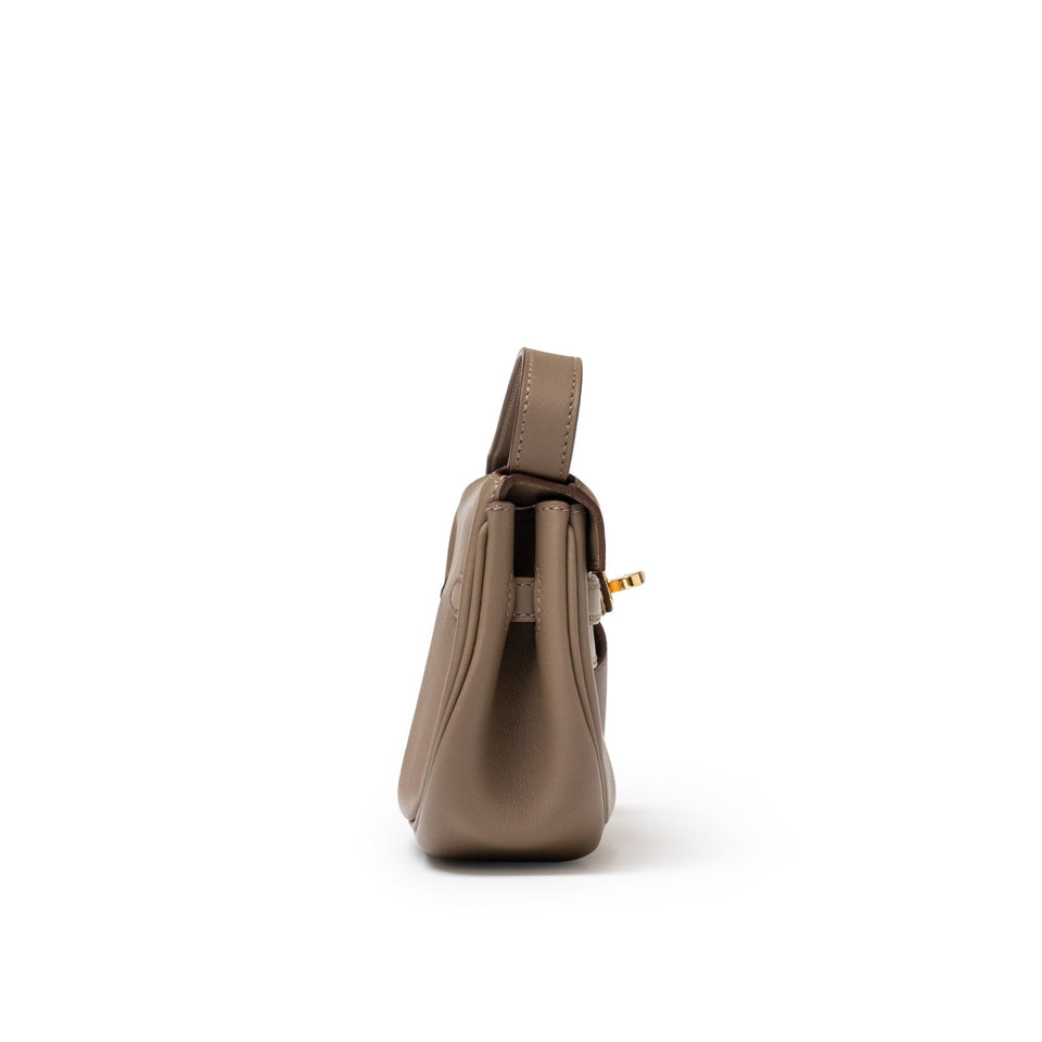 Hermes Kelly Moove Etoupe Swift Gold Hardware