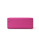 Hermes Kelly 28 Sellier Rose Pourpre Epsom Palladium Hardware
