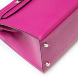 Hermes Kelly 28 Sellier Rose Pourpre Epsom Palladium Hardware