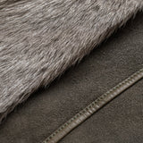 Hermes Pelisse Courte Fur Vest Gris Vert