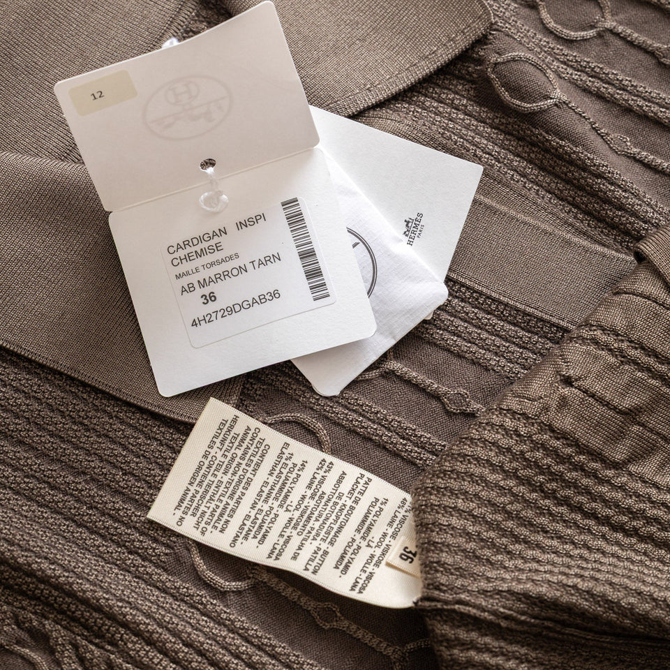 Hermes Inspiration Chemise igan Marron Tarn