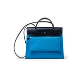 Hermes Herbag Zip PM 31 Blue Vache Hunter Palladium Hardware