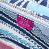 Hermes Silk'In Classique Long Wallet Rose Pourpre/Blue Epsom Palladium Hardware