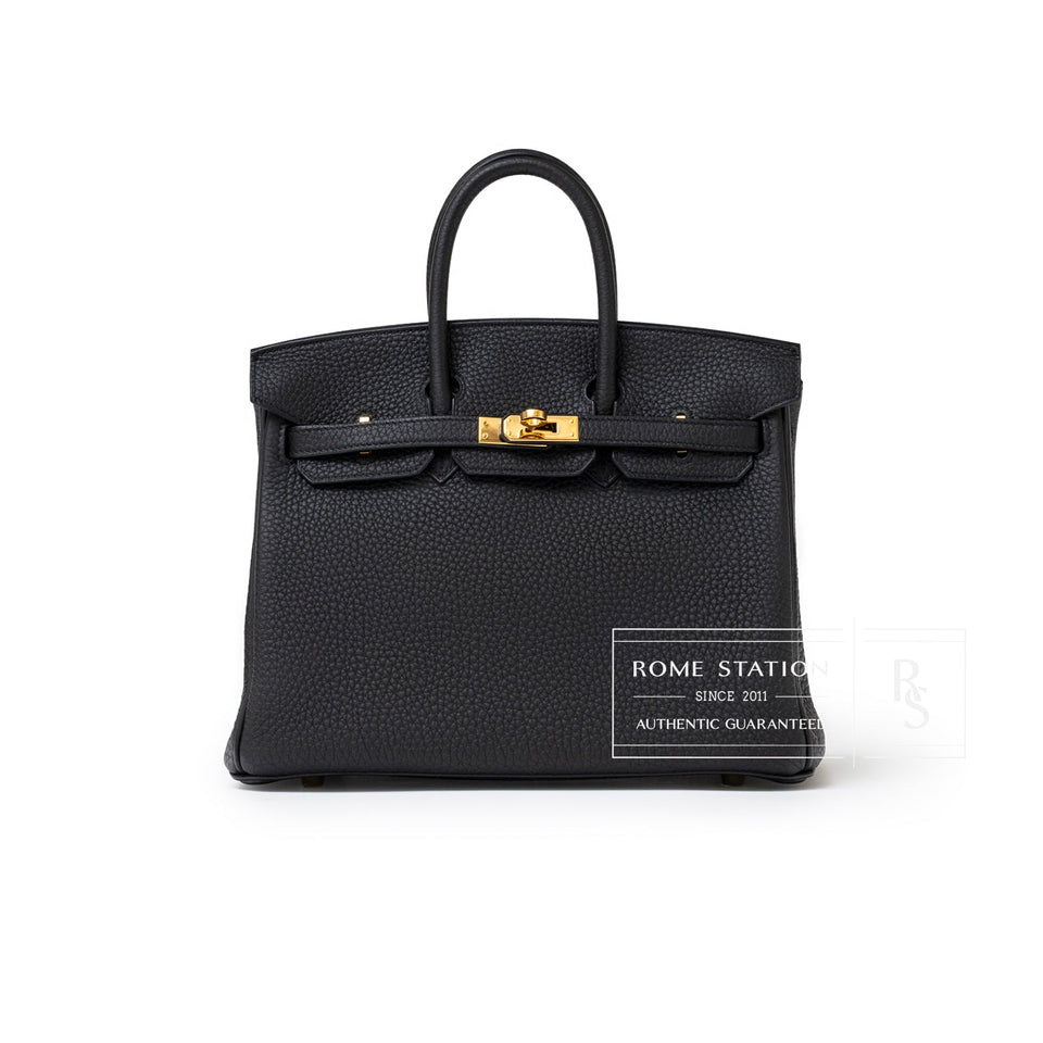 Hermes Birkin 25 Black Togo Gold Hardware