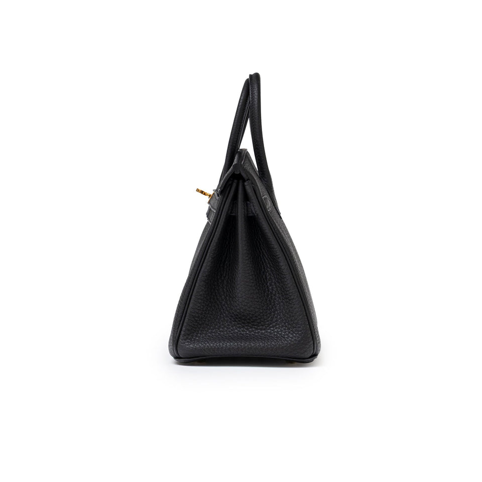 Hermes Birkin 25 Black Togo Gold Hardware