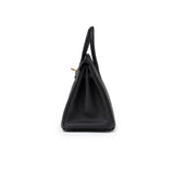 Hermes Birkin 25 Black Togo Gold Hardware
