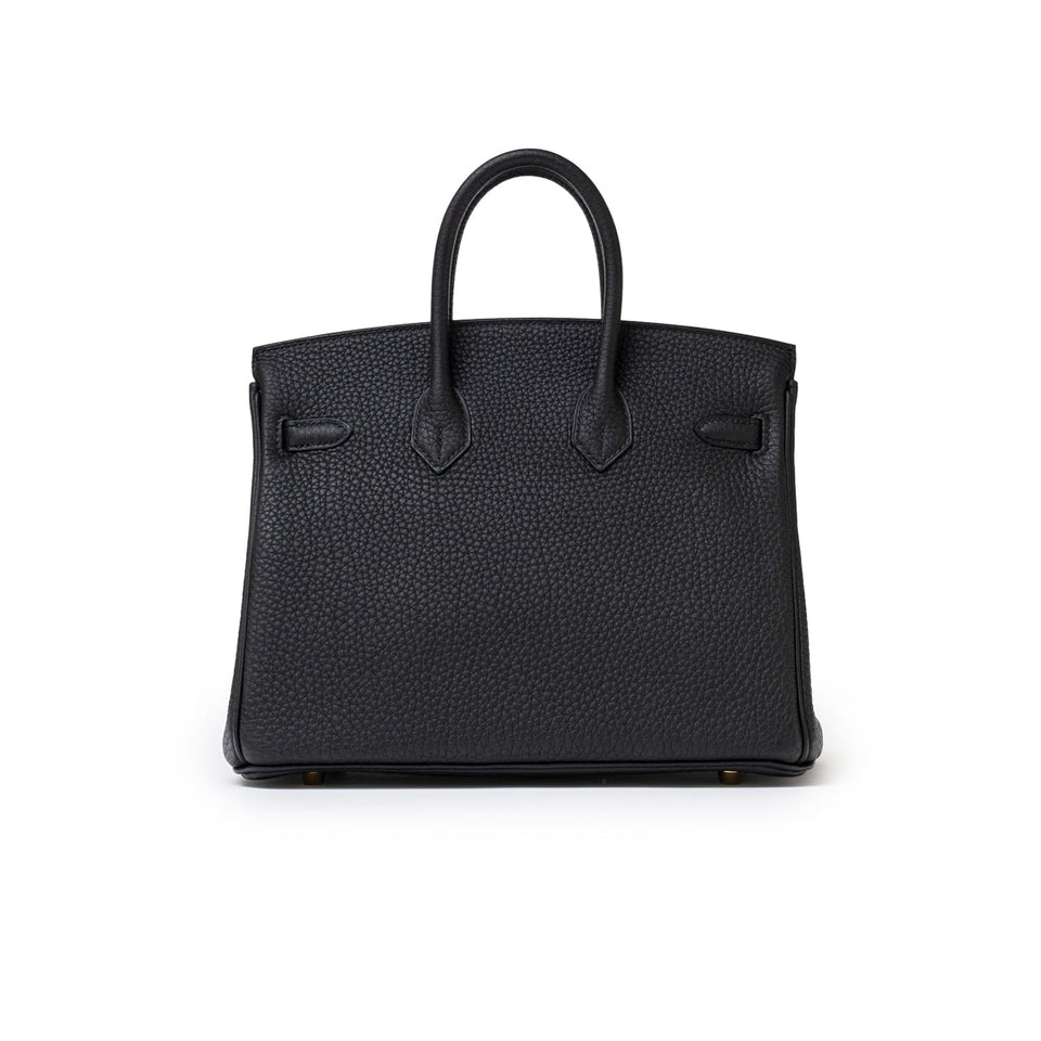 Hermes Birkin 25 Black Togo Gold Hardware