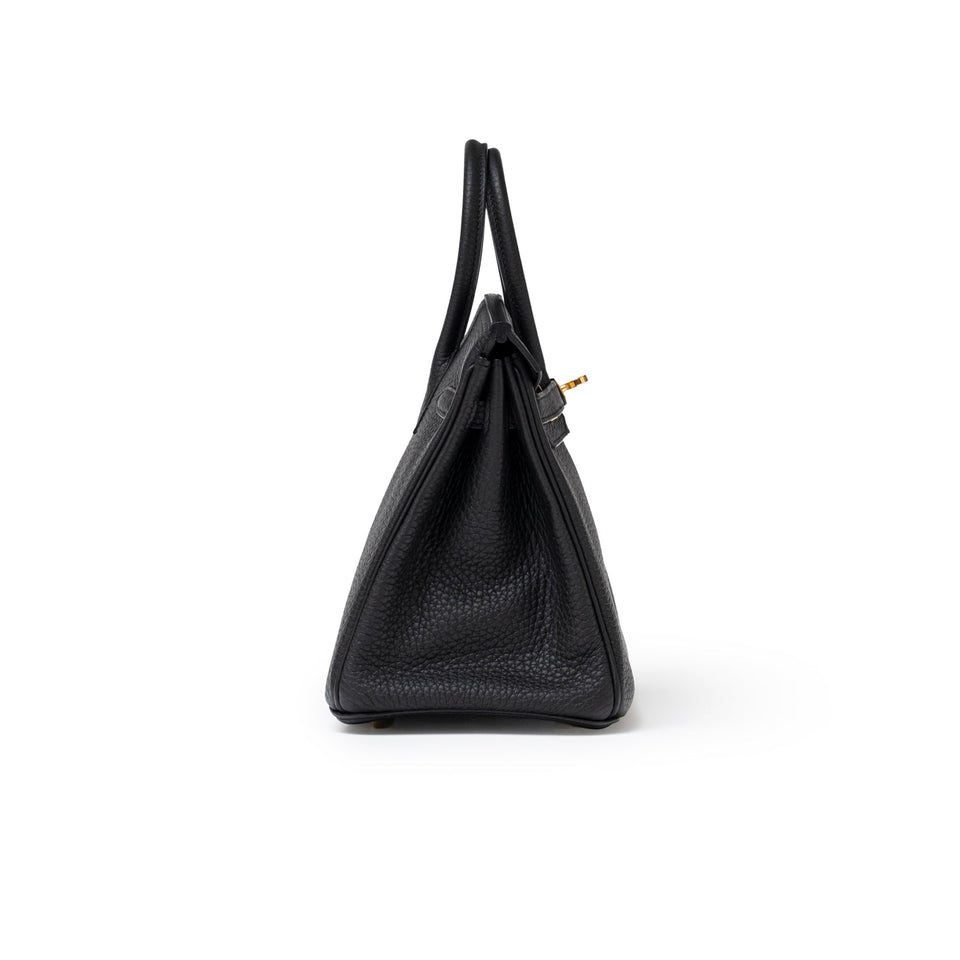 Hermes Birkin 25 Black Togo Gold Hardware