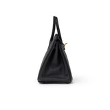 Hermes Birkin 25 Black Togo Gold Hardware