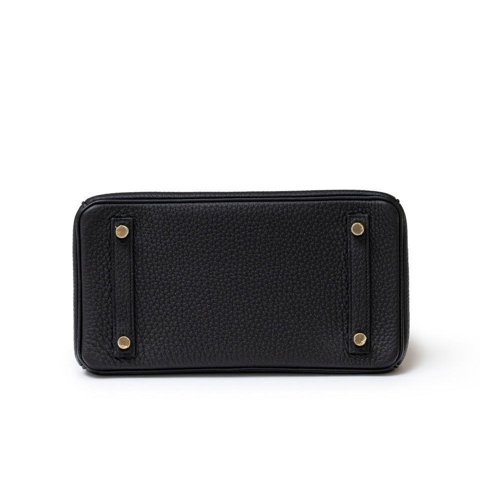 Hermes Birkin 25 Black Togo Gold Hardware