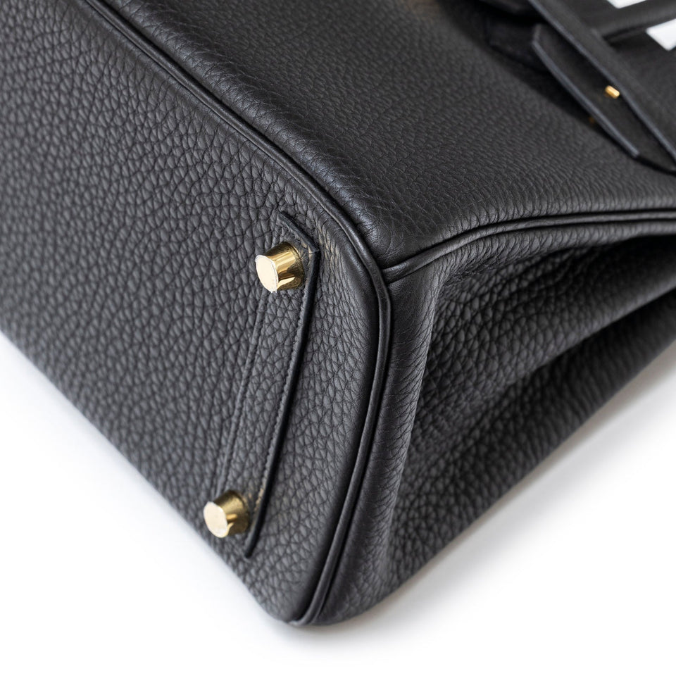 Hermes Birkin 25 Black Togo Gold Hardware