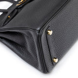 Hermes Birkin 25 Black Togo Gold Hardware