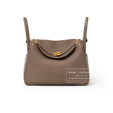 Hermes Lindy 30 Etoupe Clemence Gold Hardware