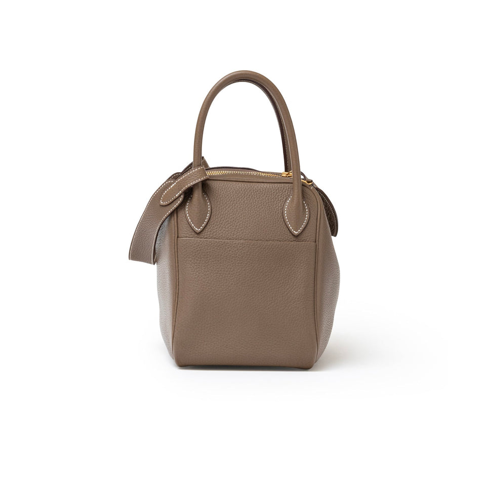 Hermes Lindy 30 Etoupe Clemence Gold Hardware