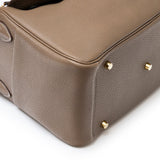 Hermes Lindy 30 Etoupe Clemence Gold Hardware