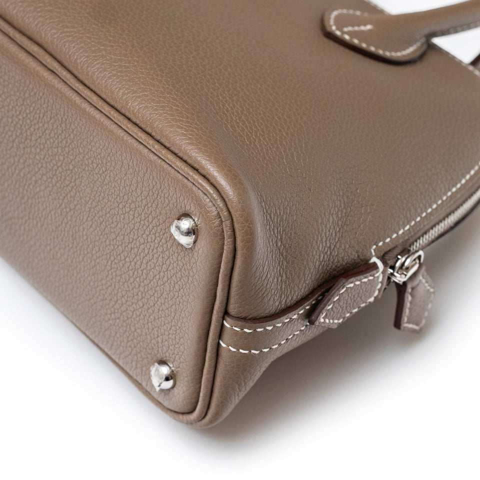 Hermes 1923 Bolide Mini Etoupe Evercolor Palladium Hardware